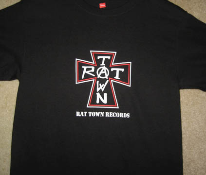 RAT TOWN RECORDS "T-Shirt" Cross Design (2x-Large)